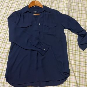 Ann Taylor,  Navy blue blouse, size XSP
